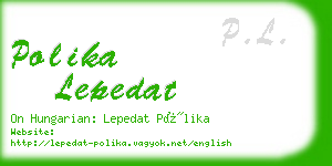 polika lepedat business card